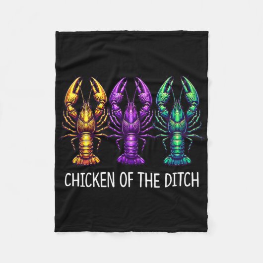 Chicken Of The Ditch - Mardi Gras Cajun Kreeft - Fleece Deken (Voorkant)