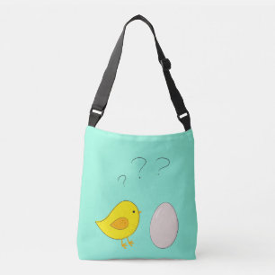 Chicken of the Egg Vraag Schattigee Cartoon Pasen Crossbody Tas