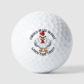 Chicken or Egg Debate Golf Ball - Personalized Pun Golfballen (Voorkant)
