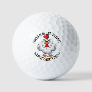 Chicken or Egg Debate Golf Ball - Personalized Pun Golfballen