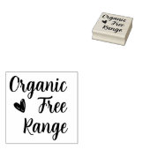Chicken Organic Free Range Egg Carton Rubber Stamp Rubberstempel (Gestempeld)