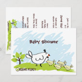 Chicken Organic Planet Baby Shower-uitvindingen Kaart (Voorkant / Achterkant)