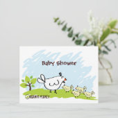 Chicken Organic Planet Baby Shower-uitvindingen Kaart (Staand voorkant)