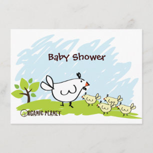 Chicken Organic Planet Baby Shower-uitvindingen Kaart