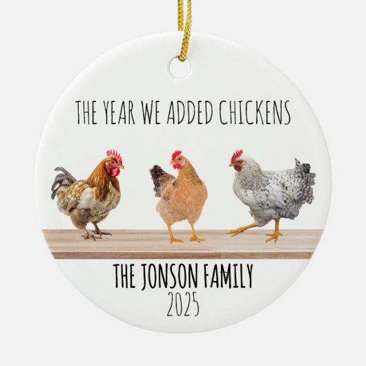 Chicken Ornament Christmas Chicken Lover Gift (Voorkant)