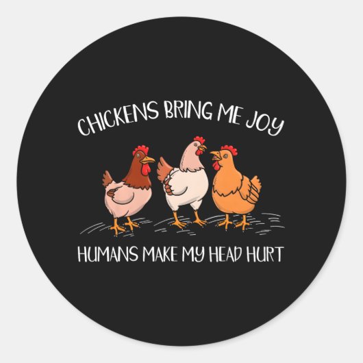 Chicken Owner Chicken Lover Poultry Boerderij Ronde Sticker (Voorkant)
