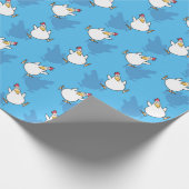 CHICKEN PANIC door Sandra Boynton [blauw] Cadeaupapier (Hoek)