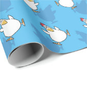 CHICKEN PANIC door Sandra Boynton [blauw] Cadeaupapier (Rol Hoek)