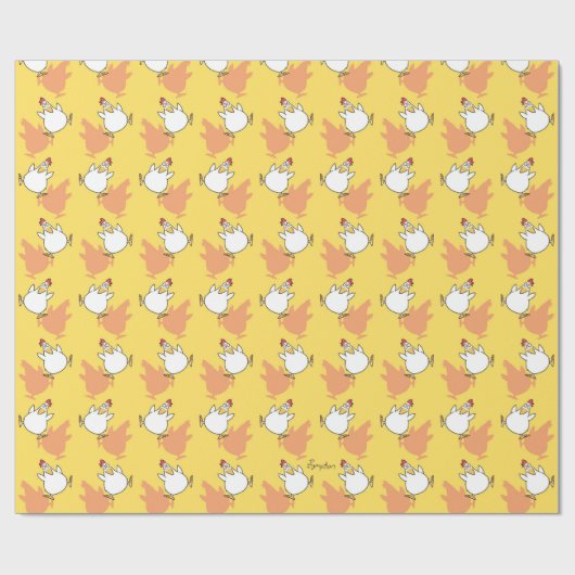 CHICKEN PANIC door Sandra Boynton [geel] Cadeaupapier (Vlak)