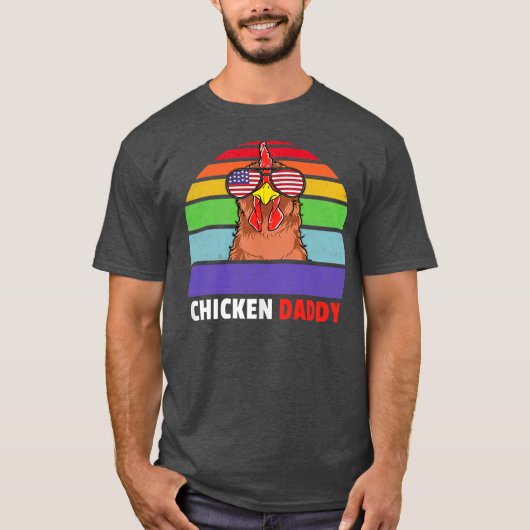 Chicken papa Farmer Chicken LGBTQ Gay Pride T-shirt (Voorkant)