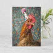 Chicken Party Pet Kaart (Staand voorkant)