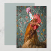 Chicken Party Pet Kaart (Voorkant / Achterkant)