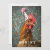 Chicken Party Pet Save The Date (Voorkant)