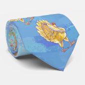 Chicken Pattern Stropdas (Opgerold)