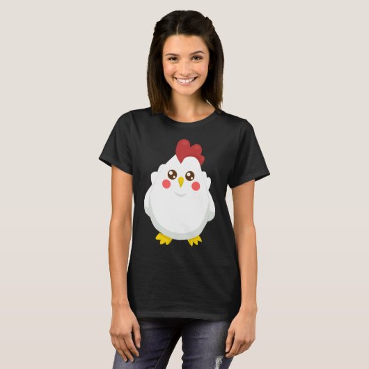 chicken pattern t-shirt (Voorkant volledig)