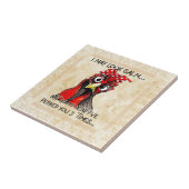 Chicken Pecking People Tegeltje (Zijkant)