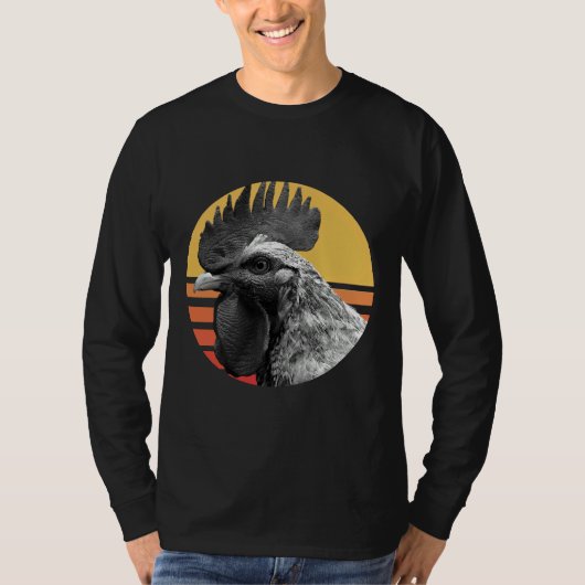 Chicken Phone Retro Sunset T-shirt (Voorkant)