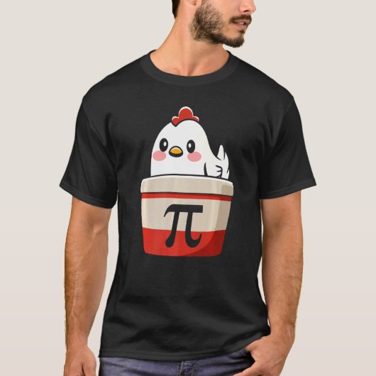 Chicken Pi T-shirt Chicke Pie Funny Wiskunde Teach (Voorkant)