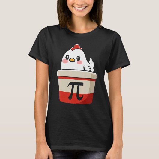 Chicken Pi T-shirt Chicke Pie Funny Wiskunde Teach (Voorkant)