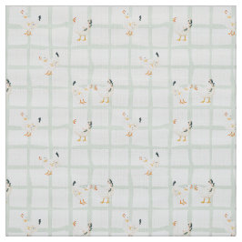 Chicken picnic checkered pattern stof