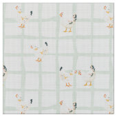 Chicken picnic checkered pattern  stof (Close Up)