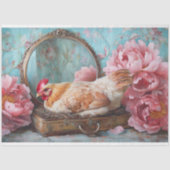 Chicken Pink Pioenenspiegel Decoupage Tissuepapier (Voorkant)