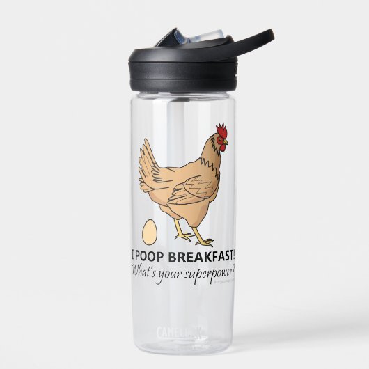 Chicken Poops Breakfast Funny CamelBak Waterfles (Links)