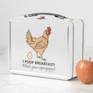 Chicken Poops Breakfast Funny Design