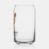 Chicken Poops Breakfast Funny Design Blikvorm Glas (Links)