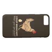 Chicken Poops Breakfast Funny Design Case-Mate iPhone Case (Achterkant (Horizontaal))