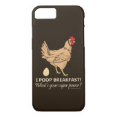 Chicken Poops Breakfast Funny Design Case-Mate iPhone Case (Achterkant)