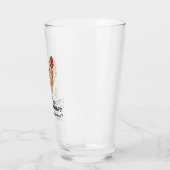 Chicken Poops Breakfast Funny Design Glas (Links)