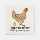 Chicken Poops Breakfast Funny Design Servetten (Voorkant)