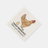 Chicken Poops Breakfast Funny Design Servetten (Hoek)