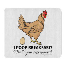 Chicken Poops Breakfast Funny Design