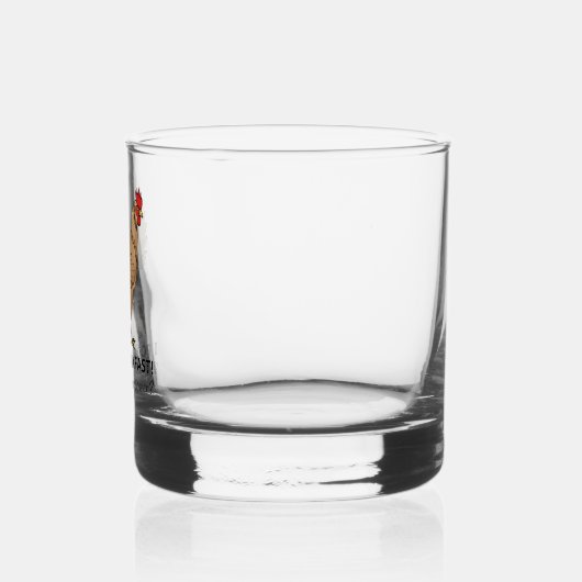 Chicken Poops Breakfast Funny Design Whisky Glas (Links)