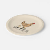 Chicken Poops Breakfast Funny Paper Borden Papieren Bordje (Gekanteld)