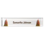 Chicken Portraits on White Naambordje (Voorkant)