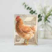 Chicken Postcard | Cute Farmhouse Greeting Briefkaart (Staand voorkant)