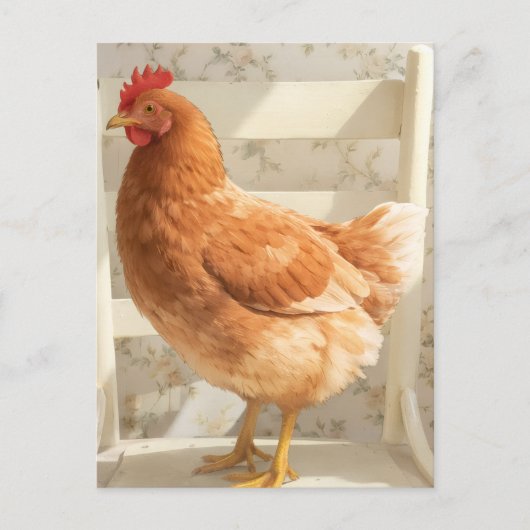 Chicken Postcard | Cute Farmhouse Greeting Briefkaart (Voorkant)