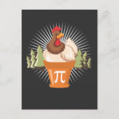 Chicken Pot Funny Pi Day Wiskunde minnaar 3.14 Briefkaart (Voorkant)