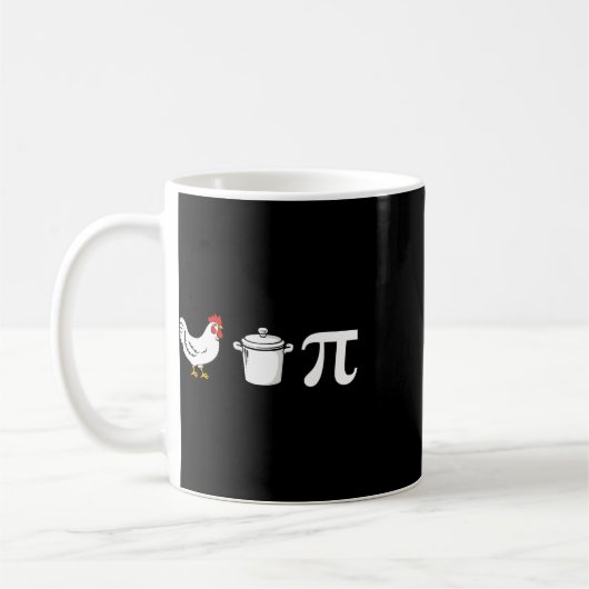 Chicken Pot Pi 3.14 Funny Pi Day Wiskunde Teacher  Koffiemok (Links)