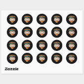 Chicken Pot Pi Apparel Pi Day Retro Wiskunde L Ronde Sticker (Vel)