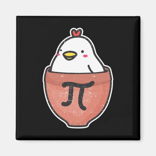 Chicken Pot Pi Day Funny Wiskunde leraar wiskunde Magneet (Voorkant)