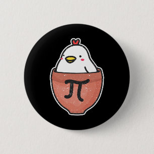 Chicken Pot Pi Day Funny Wiskunde leraar wiskunde Ronde Button 5,7 Cm