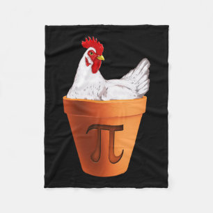 Chicken Pot Pi Day Gift Mannen Vrouwen Kinder Wisk Fleece Deken