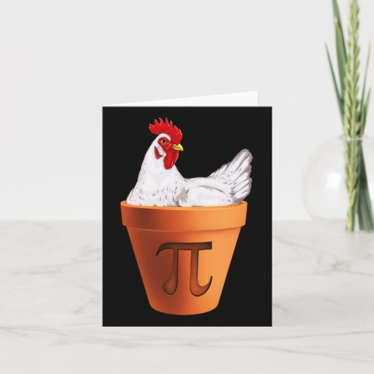 Chicken Pot Pi Day Gift Mannen Vrouwen Kinder Wisk Kaart (Voorkant)