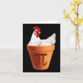 Chicken Pot Pi Day Gift Mannen Vrouwen Kinder Wisk Kaart (Gele Bloem)