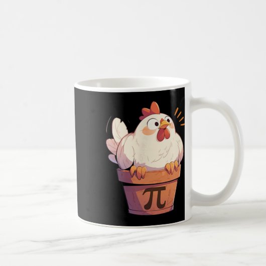 Chicken Pot Pi Day Mannen Vrouwen Kinder Wiskunde  Koffiemok (Rechts)
