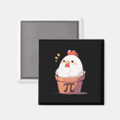 Chicken Pot Pi Day Mannen Vrouwen Kinder Wiskunde  Magneet (Voorkant / Achterkant)